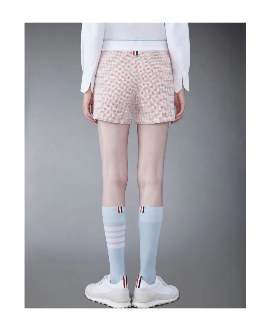 Thom Browne Checked Tweed Drawstring Shorts