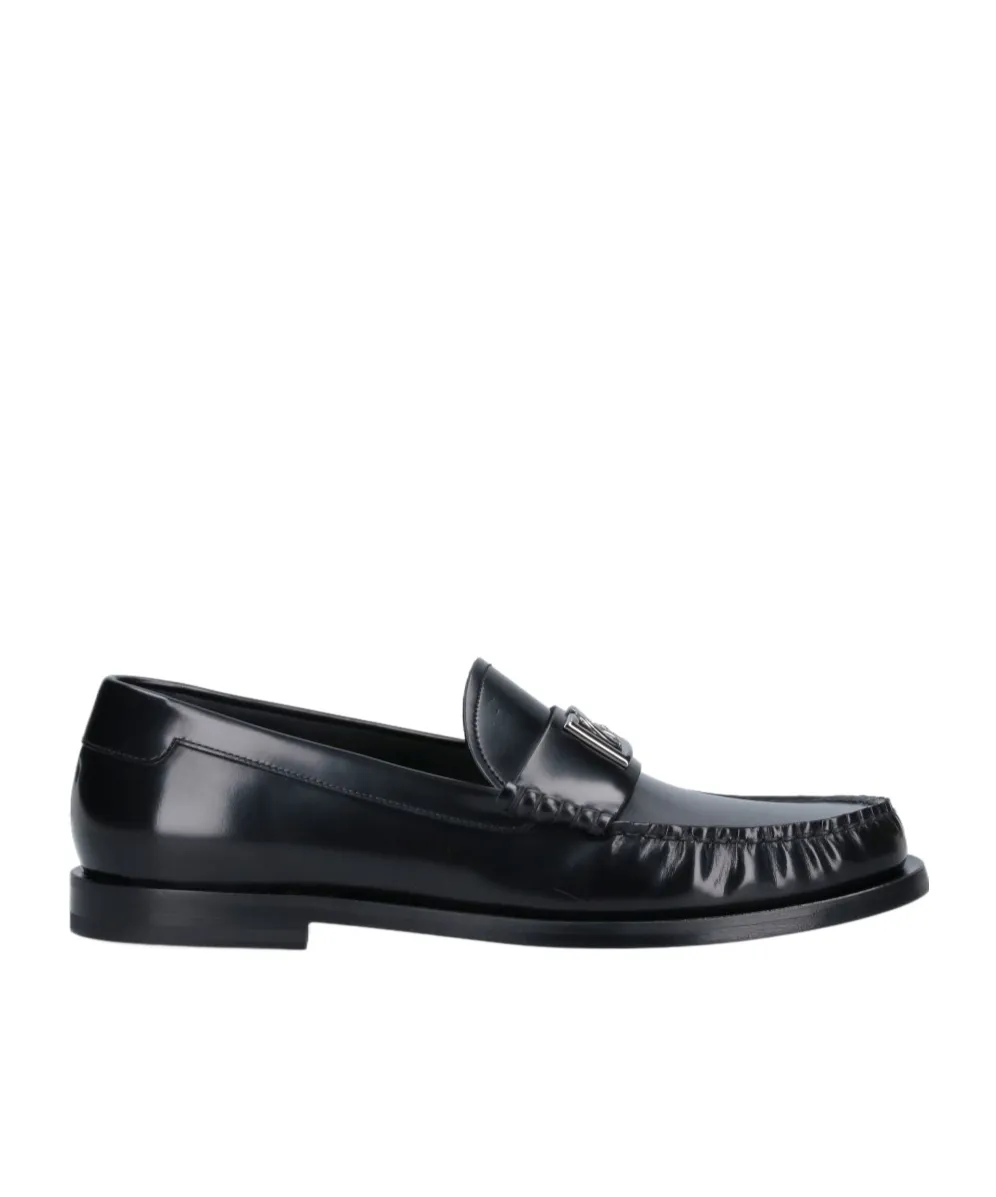 Dolce & Gabbana Logo-Plaque Gathered Detailed Loafers