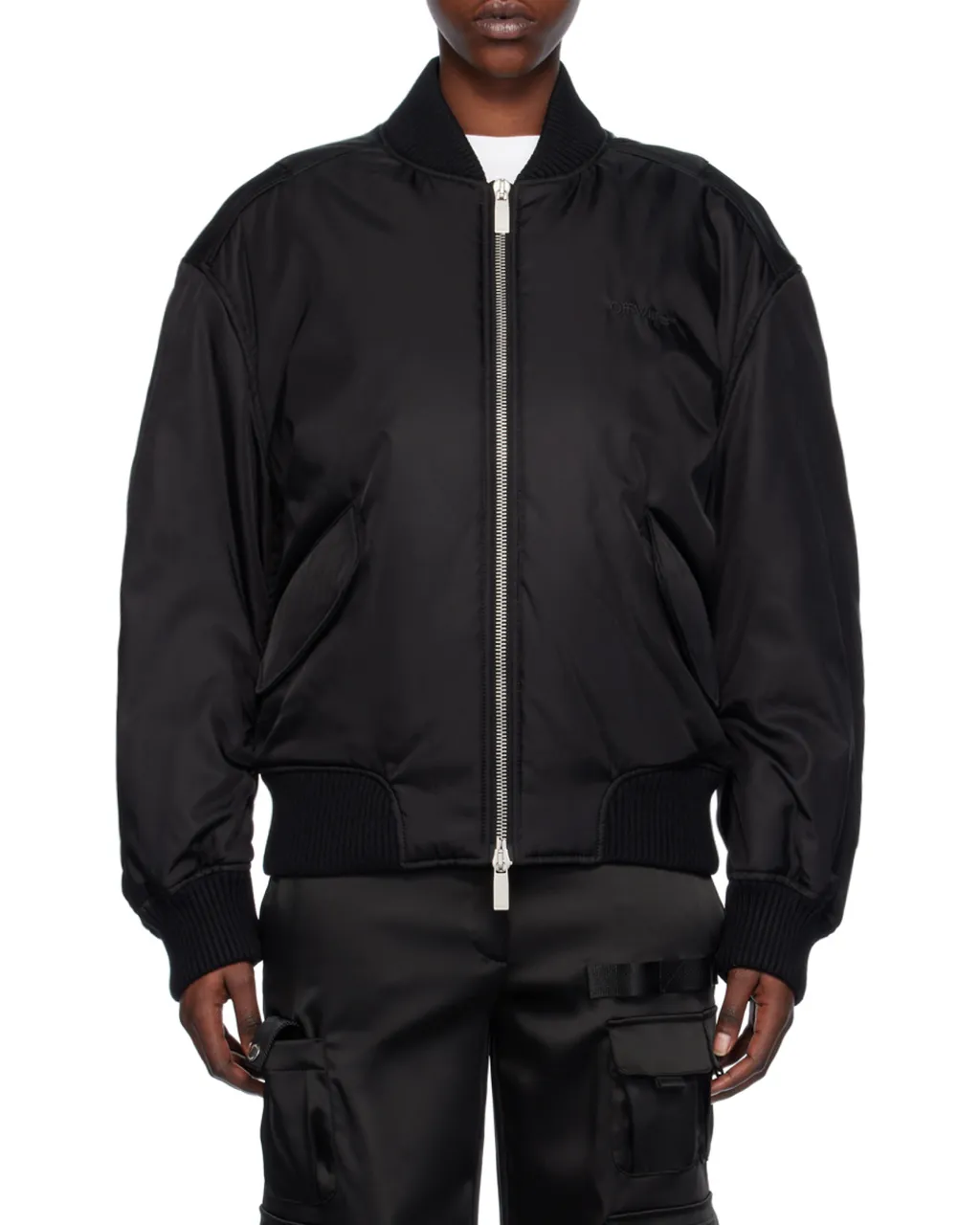 Off-White Ny Gab Zip-Up Bomber Jacket