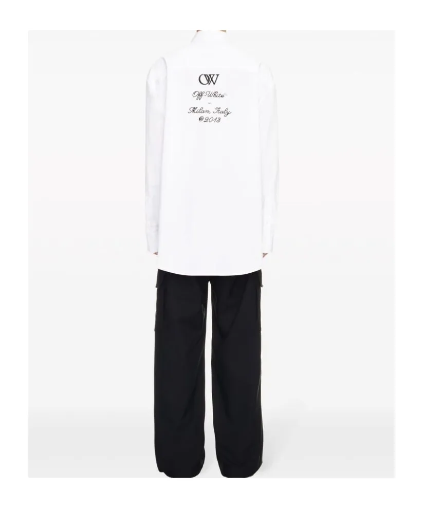 Off-White Buttoned Long-Sleeved Shirt