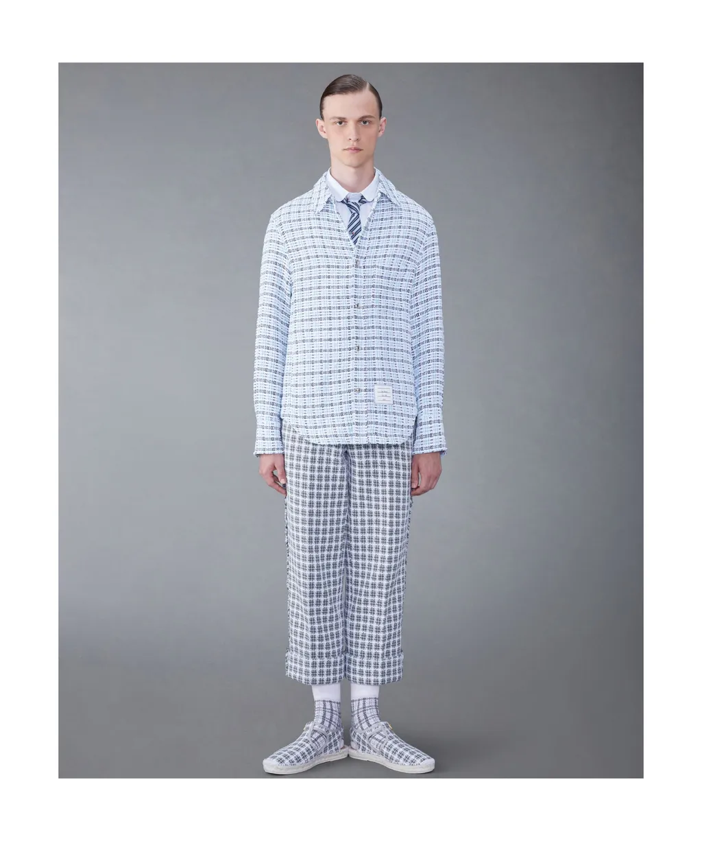 Long-Sleeve Button-Fastening Shirt