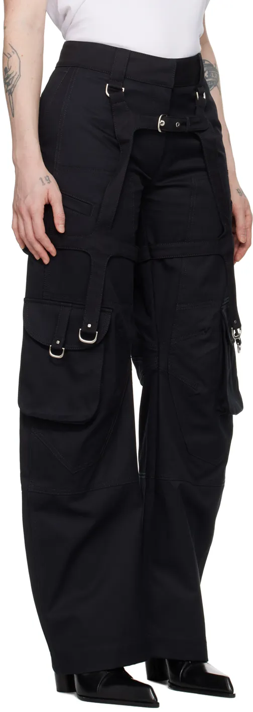 Off-White Buckle Detailed Straight Leg Trousers