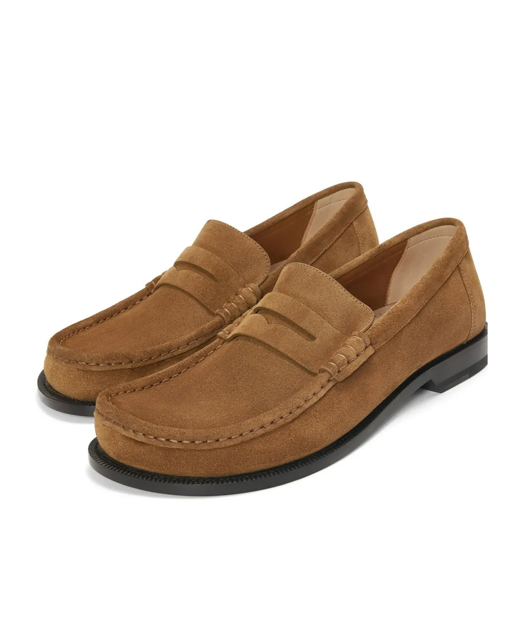 Loewe Campo Round Asymmetrical Toe Loafers