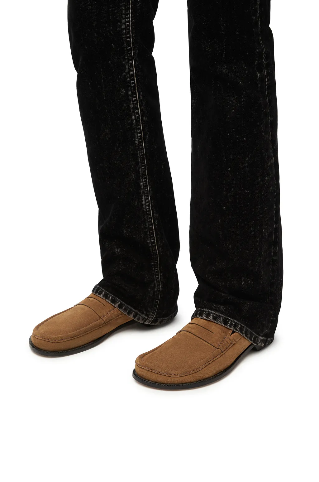 Loewe Campo Round Asymmetrical Toe Loafers