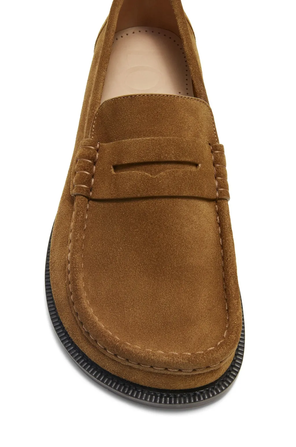 Loewe Campo Round Asymmetrical Toe Loafers