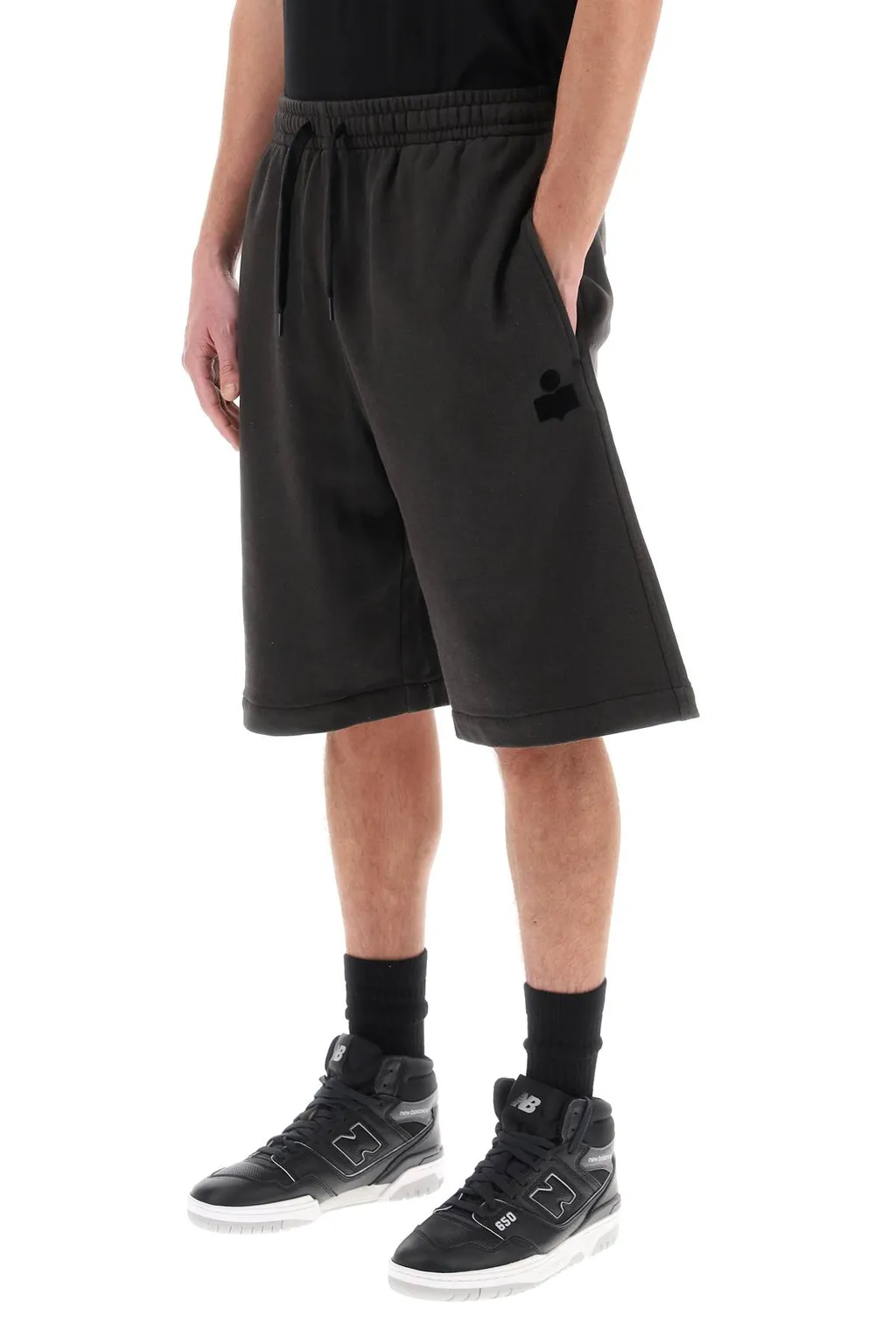 Isabel Marant Mahelo Logo Printed Drawstring Shorts