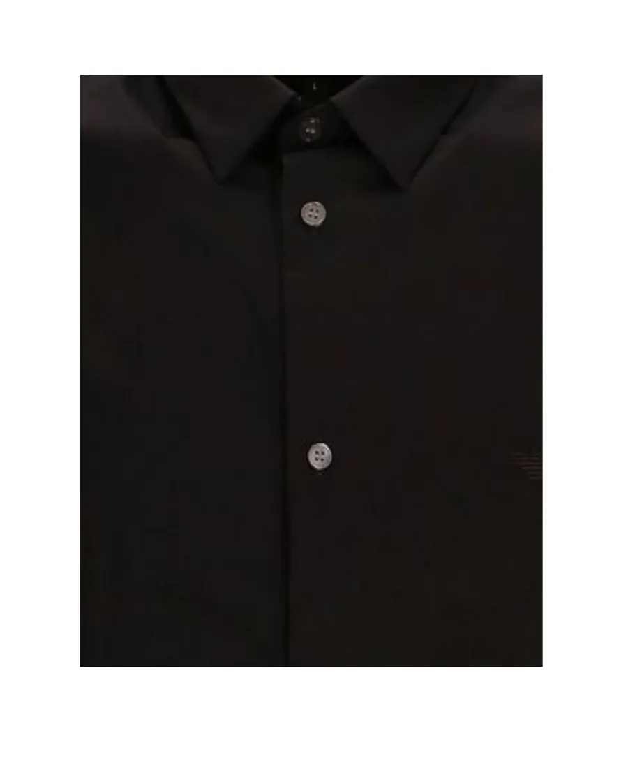 Emporio Armani Logo-Embroidered Buttoned Shirt