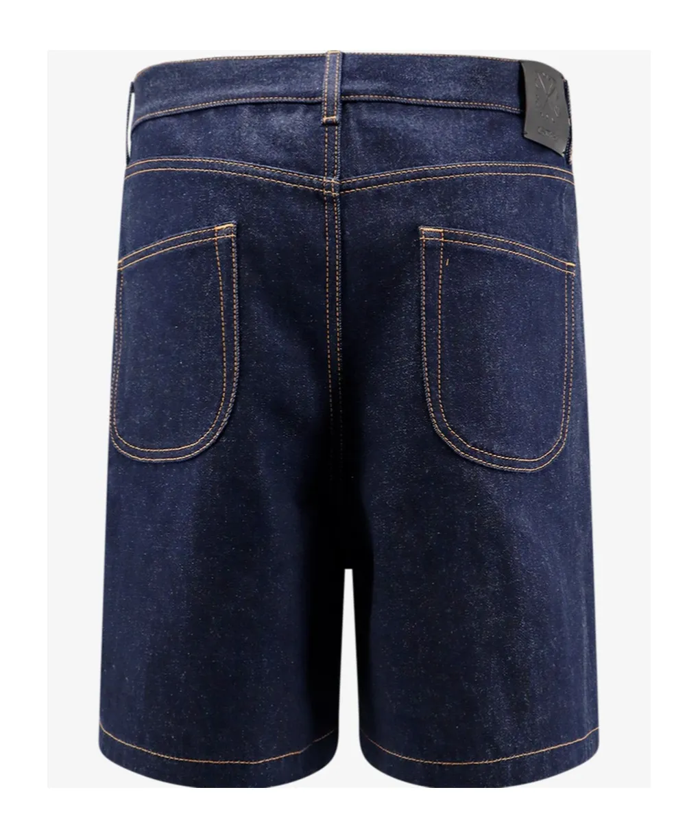Off-White Logo Patch Denim Shorts