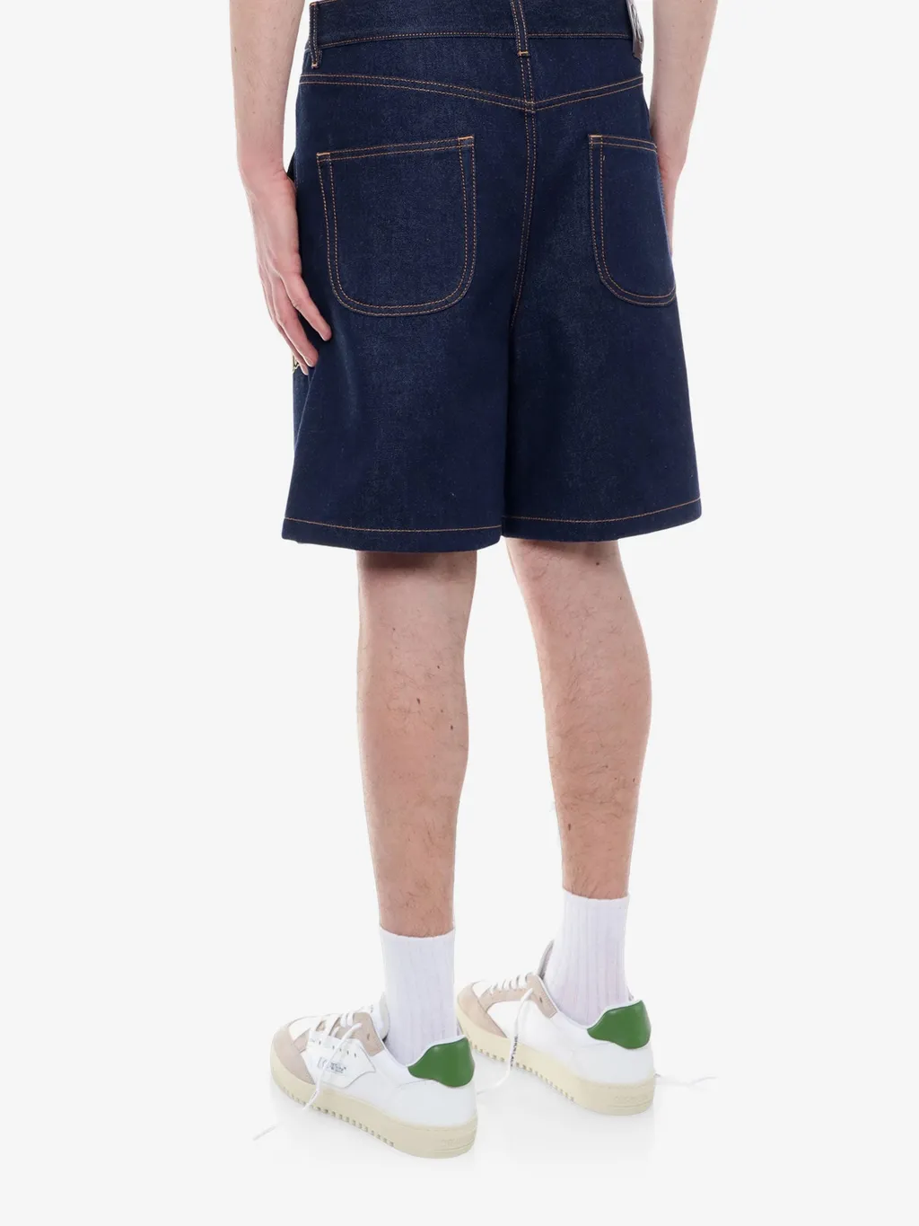 Off-White Logo Patch Denim Shorts