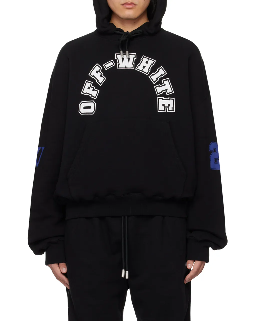 Off-White Logo Printed Drawstring Hoodie