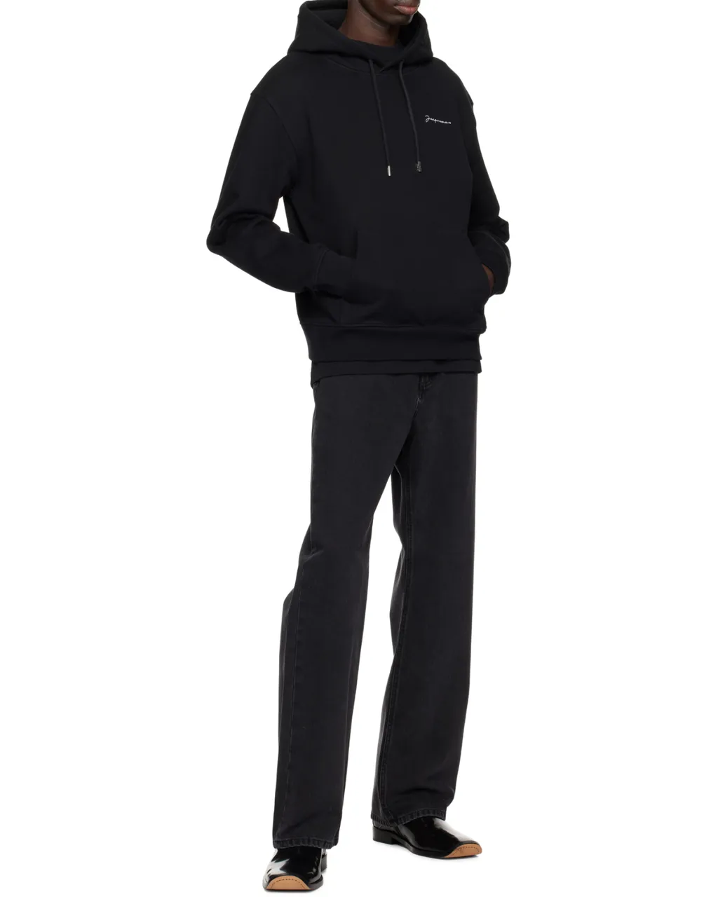 Jacquemus Logo Embroidered Drawstring Hoodie