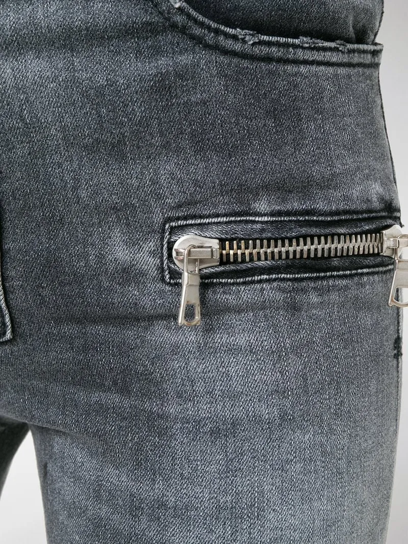 Lace-Up Cropped Jeans