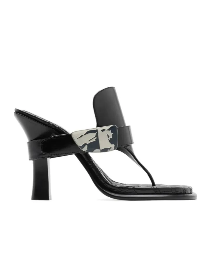 Burberry Bay Equestrian Knight Motif Sandals