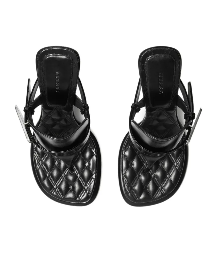 Burberry Bay Equestrian Knight Motif Sandals