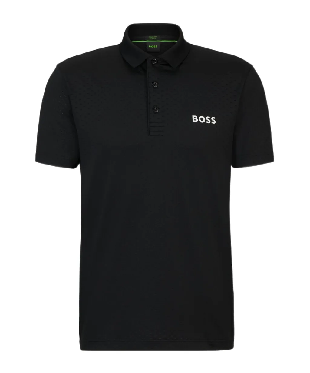 Logo-Print Jacquard Polo Shirt