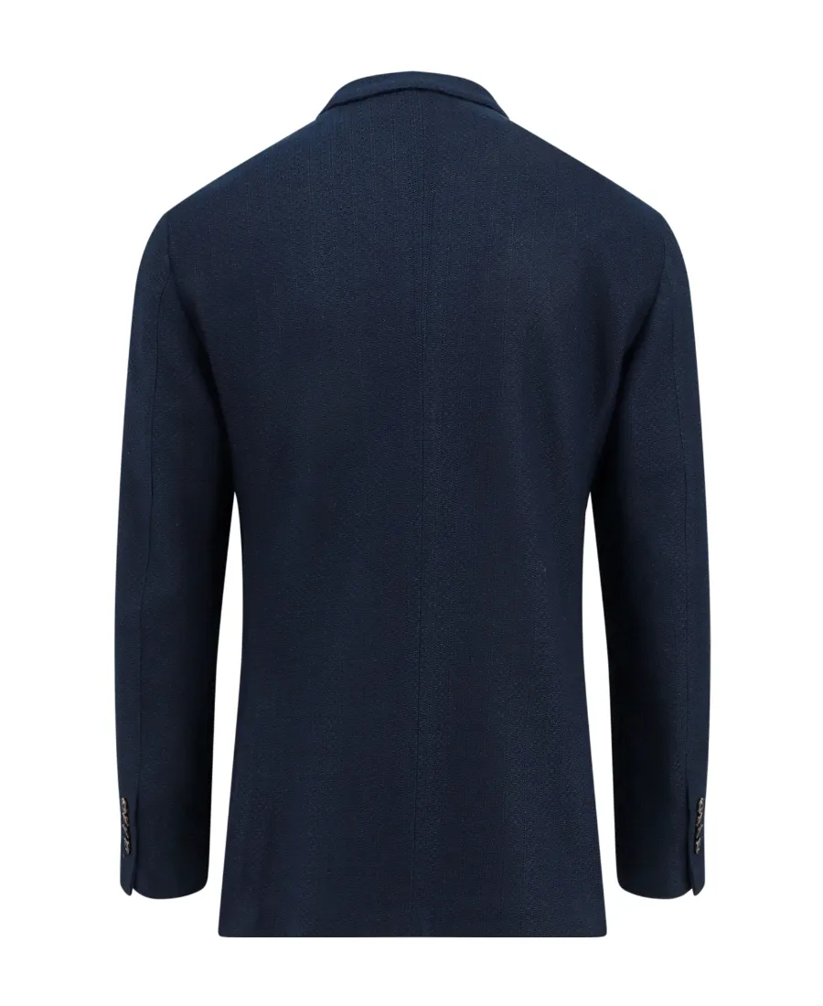 Double-Breasted Cotton Blazer