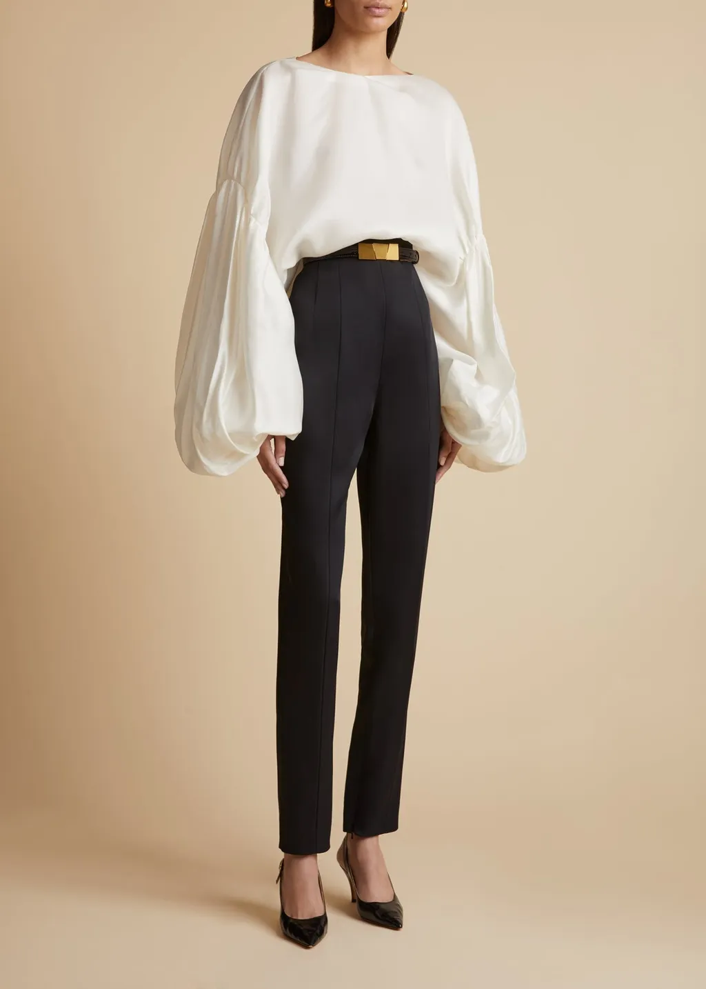 Khaite The Quico Puff-Sleeved Blouse