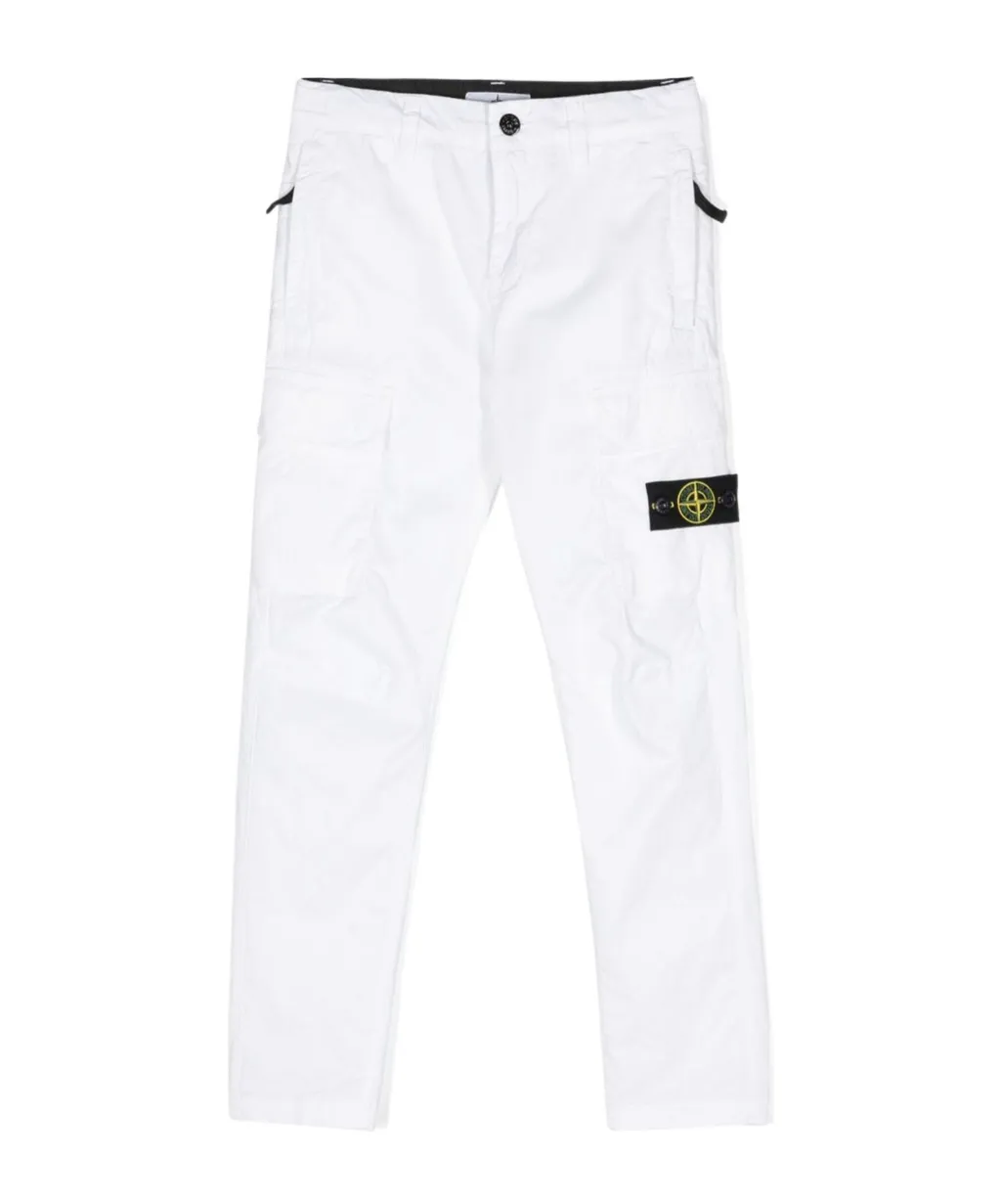 Stone Island Junior Compass-Patch Straight-Leg Cargo Trousers