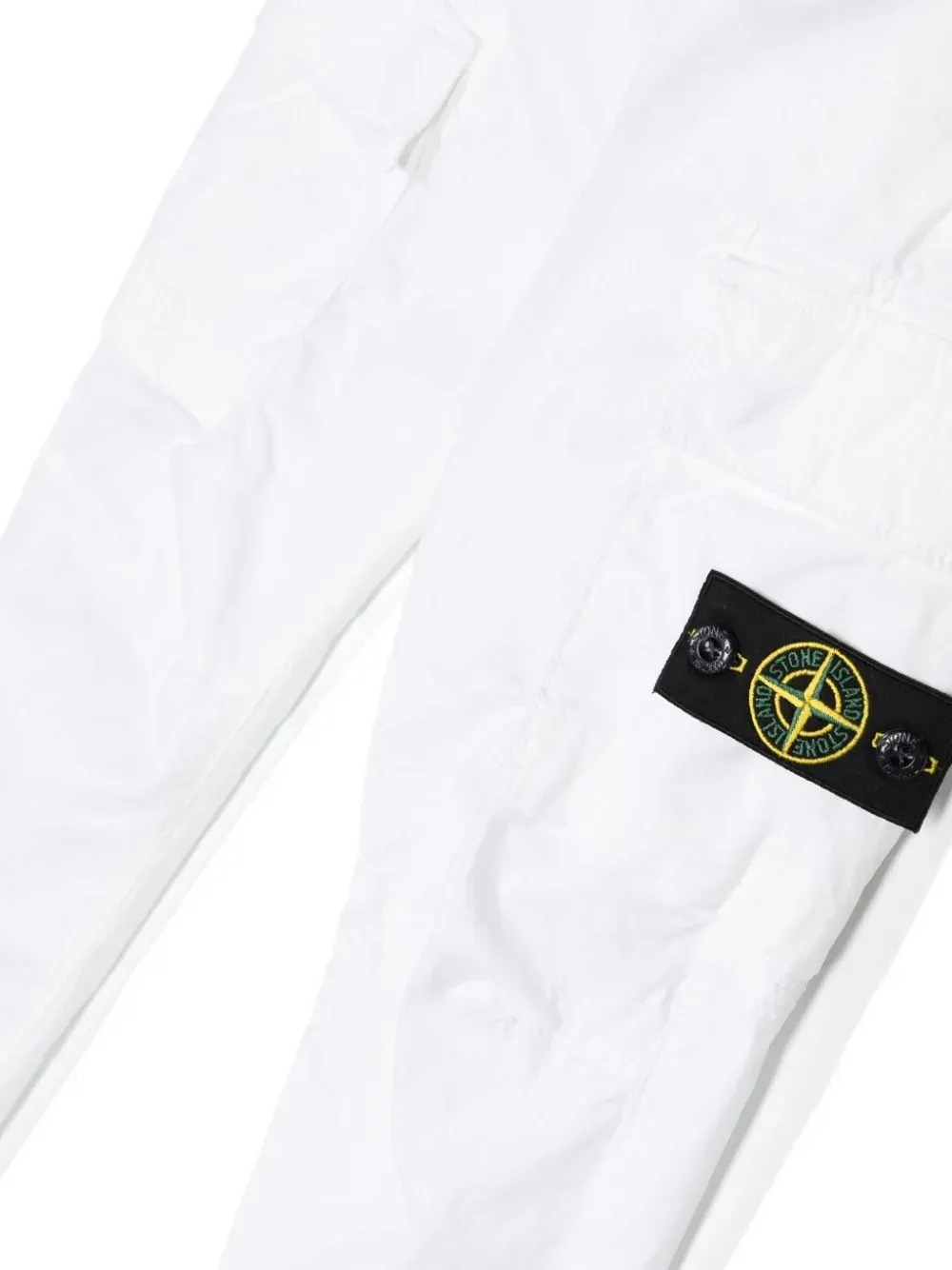 Stone Island Junior Compass-Patch Straight-Leg Cargo Trousers
