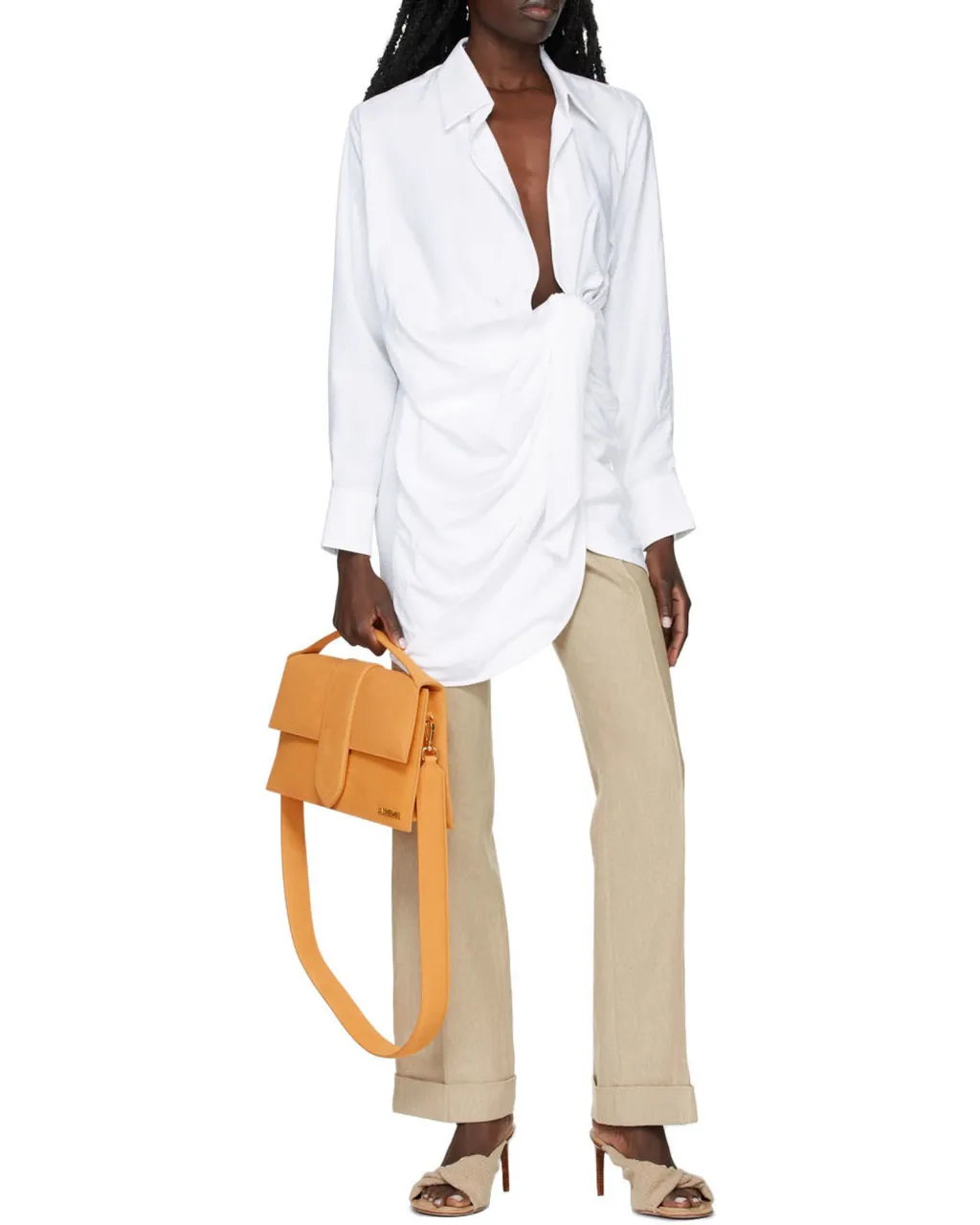 Draped Shirt Dress