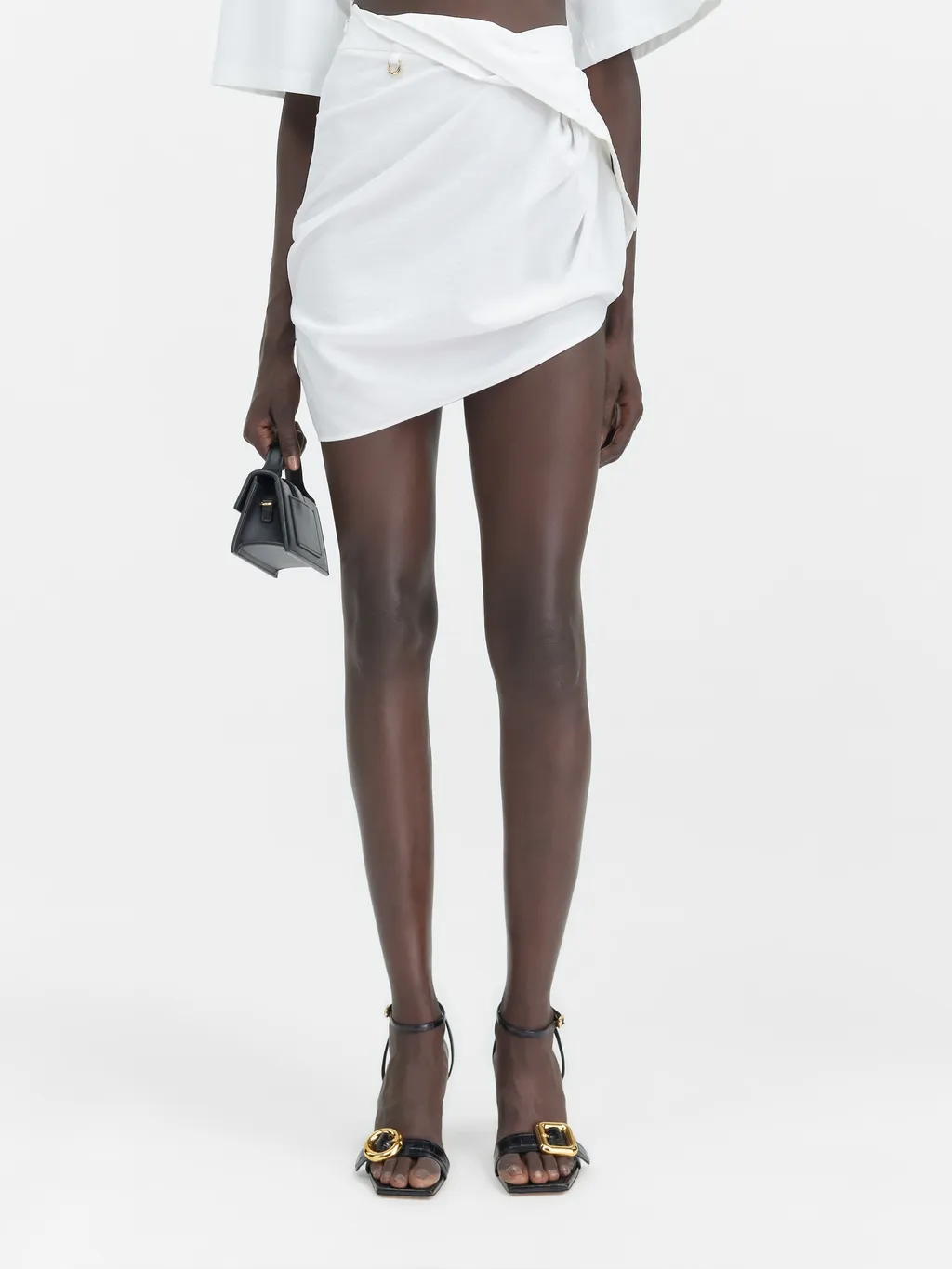 Jacquemus Asymmetrical Draped Mini Skirt