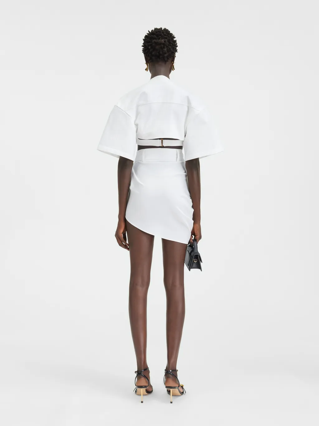 Jacquemus Asymmetrical Draped Mini Skirt