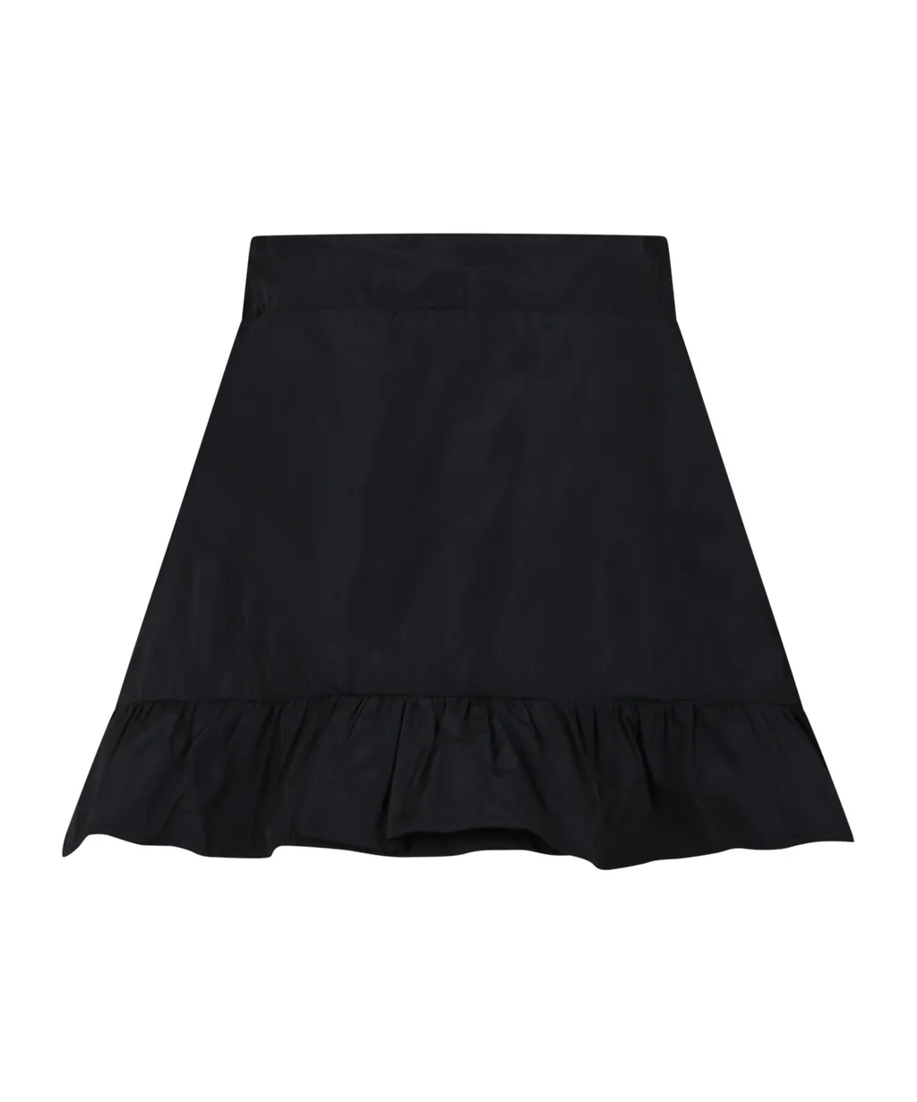 Msgm Kids Logo-Embroidered Flared Hem Skirt