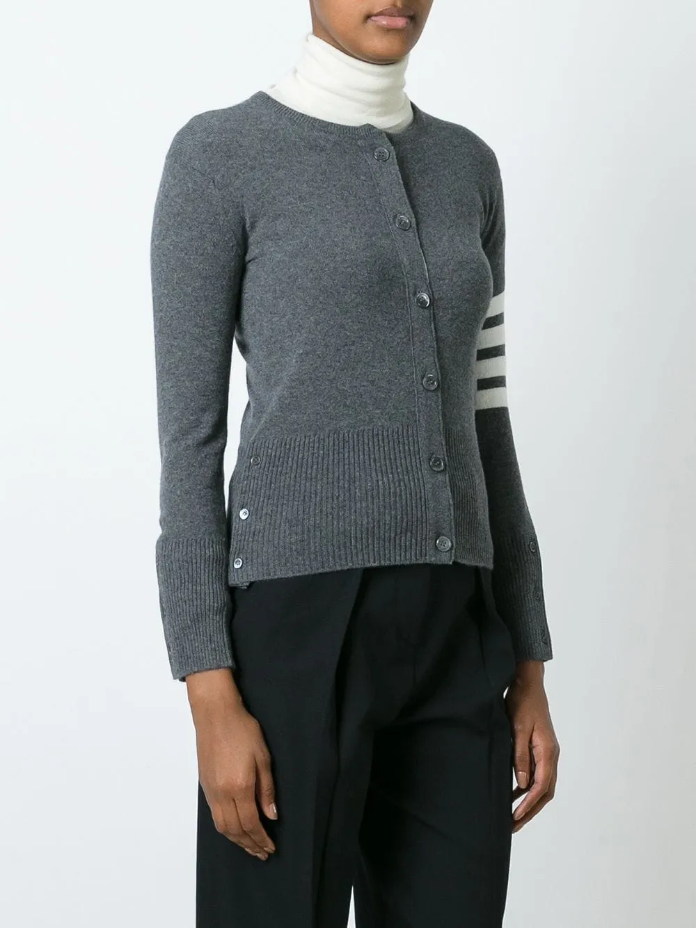 Thom Browne 4-Bar Striped Buttoned Cardigan