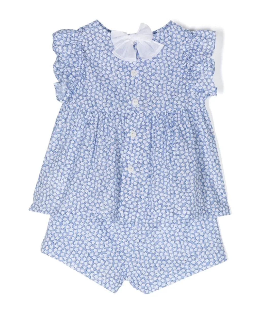 Floral-Print Shorts Set