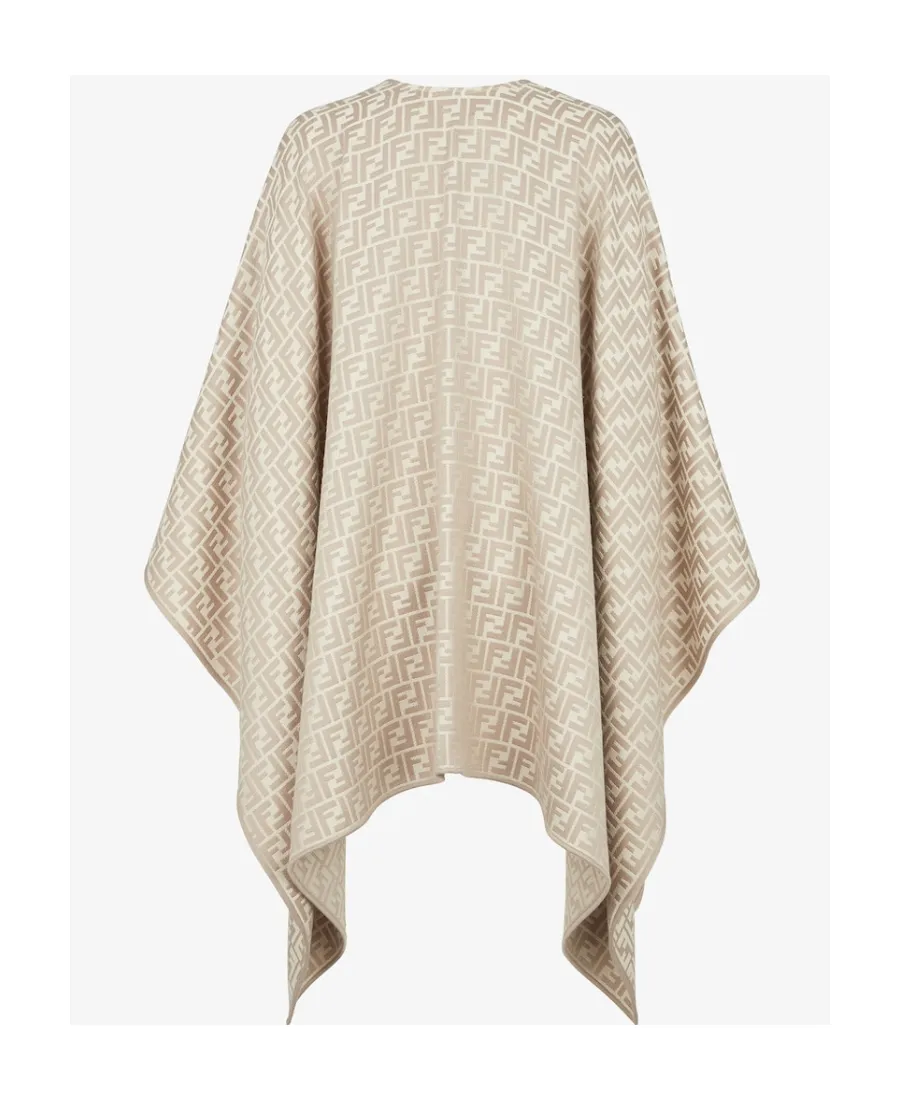 Fendi All-Over Ff Motif Poncho