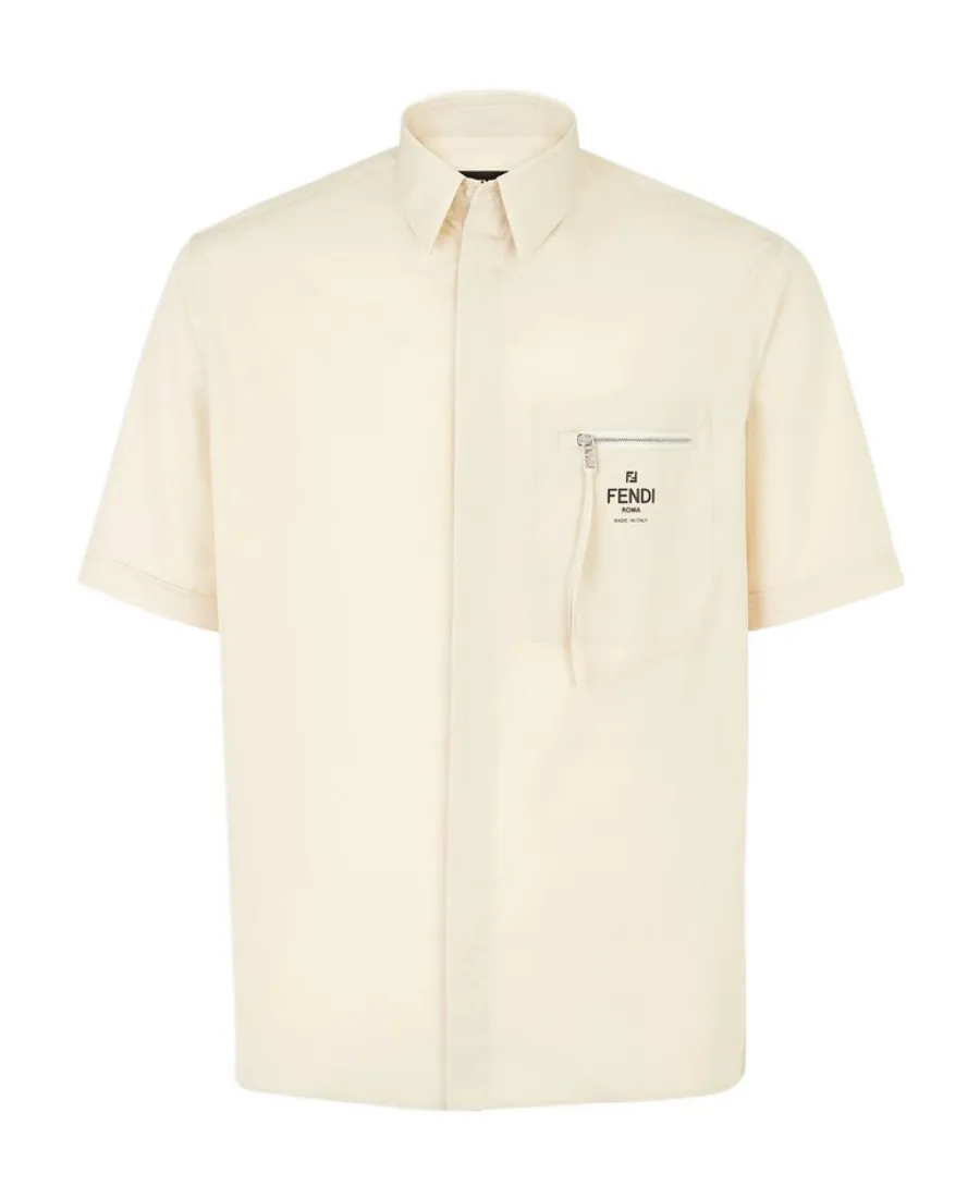 Fendi Logo Printed Short-Sleeved Shirt