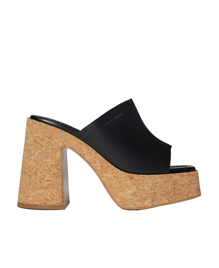 Stella Mccartney Logo Printed Platform Sandals