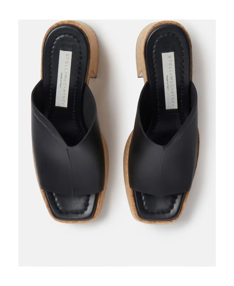 Stella Mccartney Logo Printed Platform Sandals