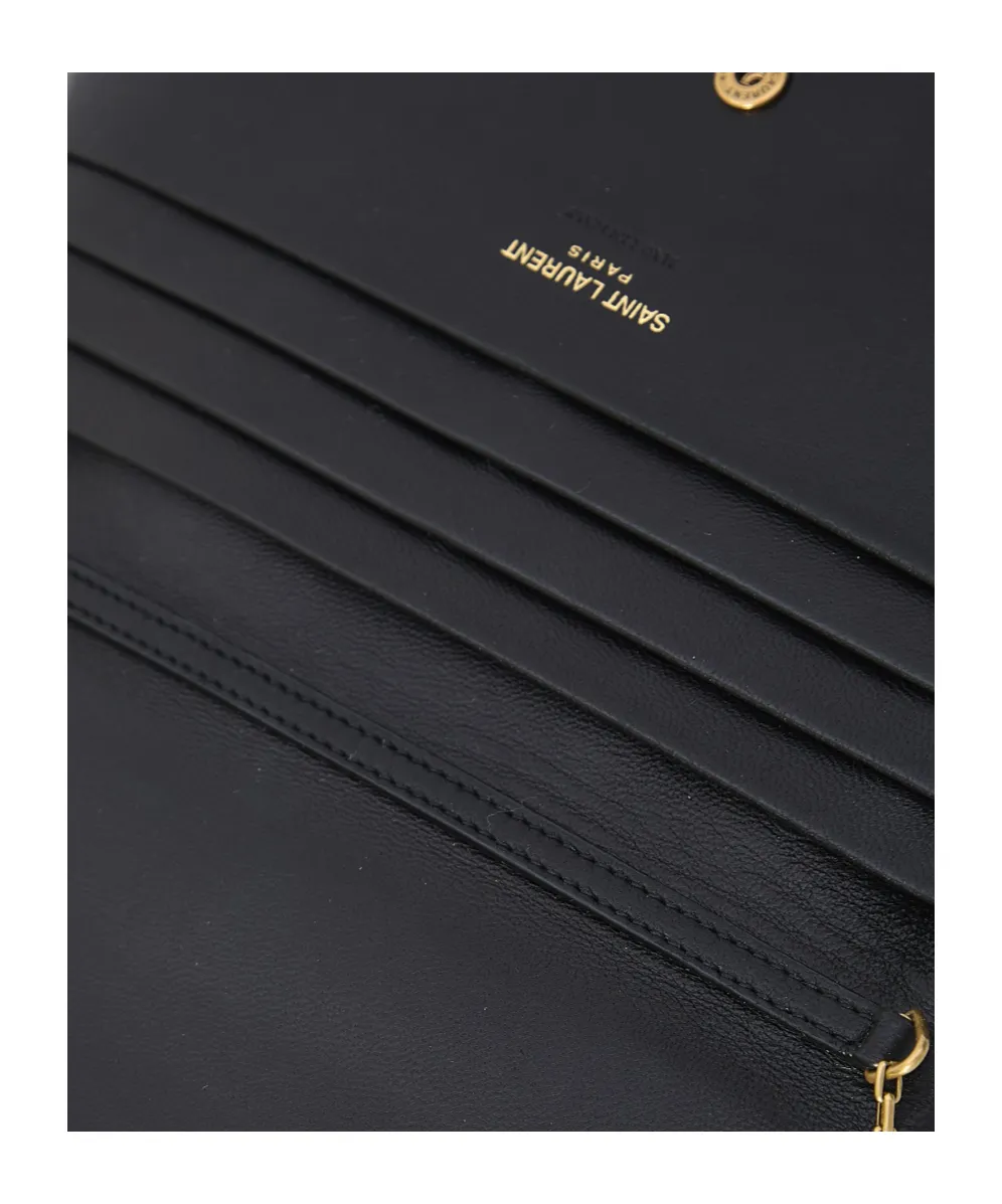 Saint Laurent Logo Plaque Bi-Fold Wallet
