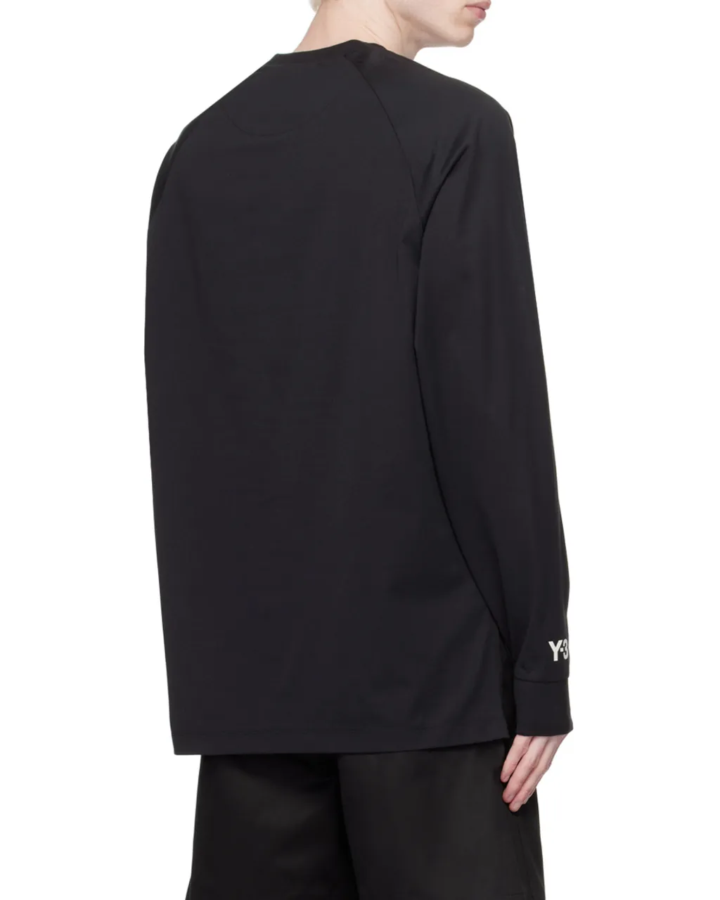 Y-3 Logo-Printed Long-Sleeved Crewneck T-Shirt