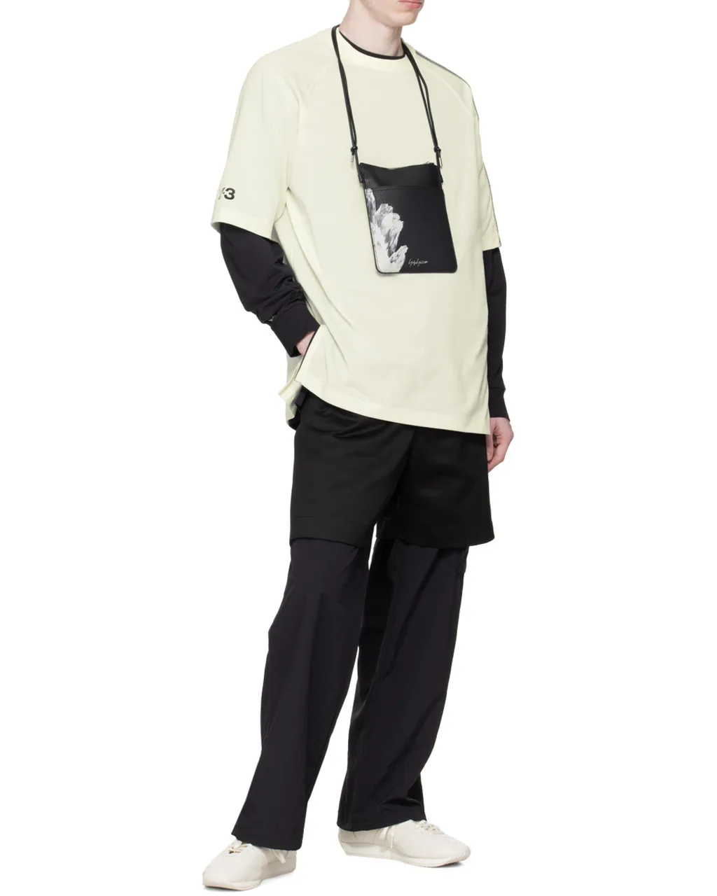 Y-3 Logo-Printed Long-Sleeved Crewneck T-Shirt