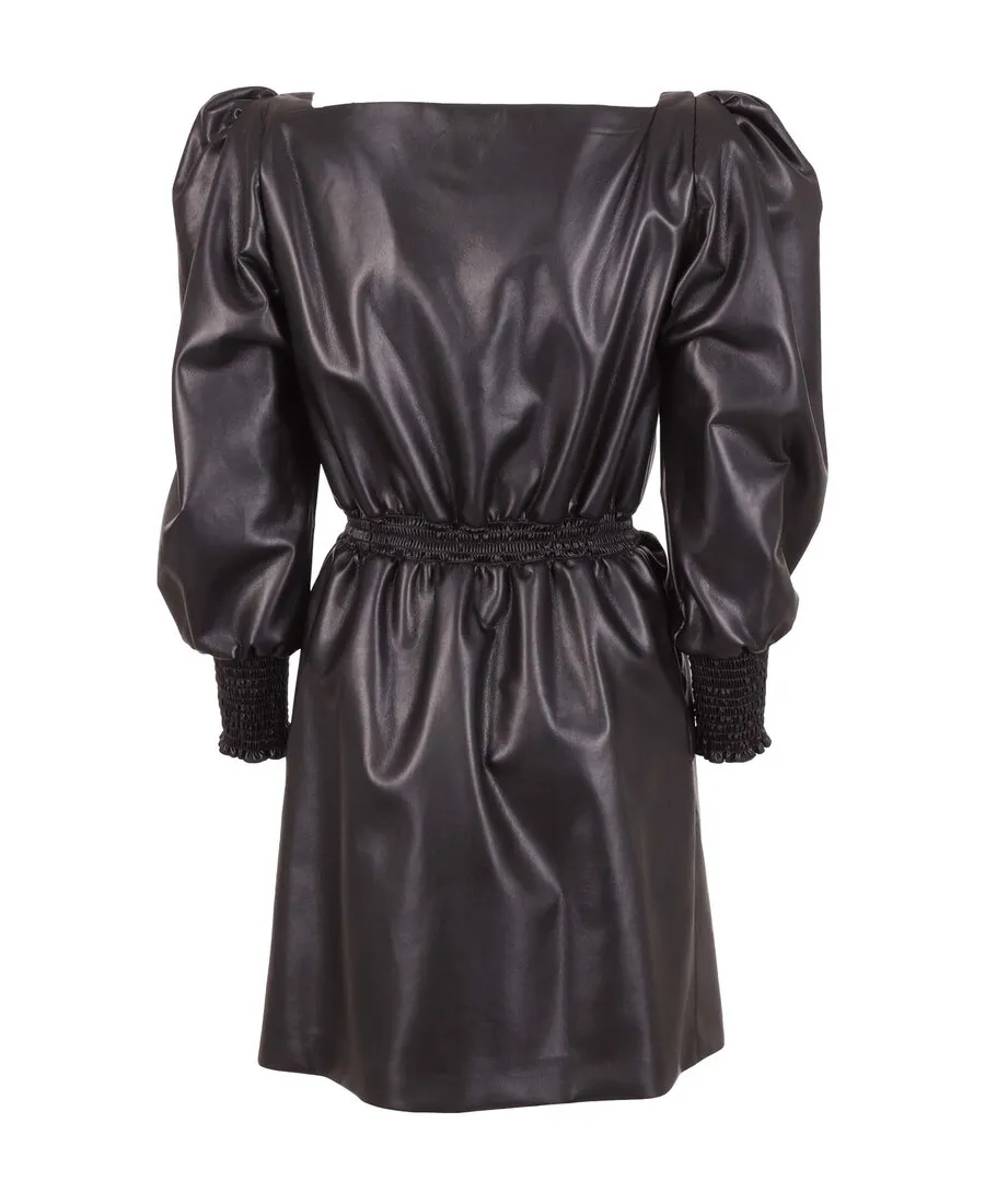 Faux Leather Mini Dress