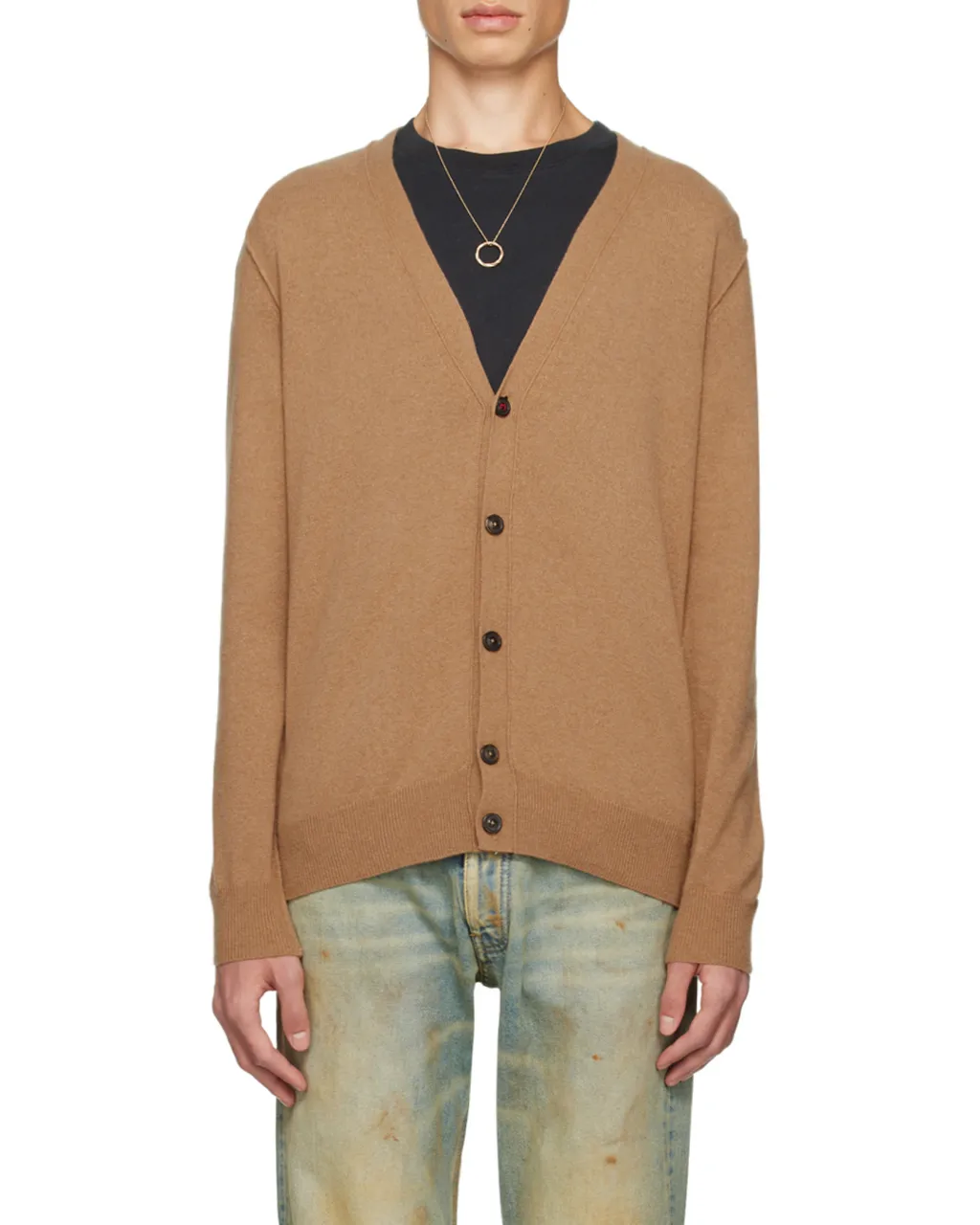 Maison Margiela Buttoned V-Neck Cardigan