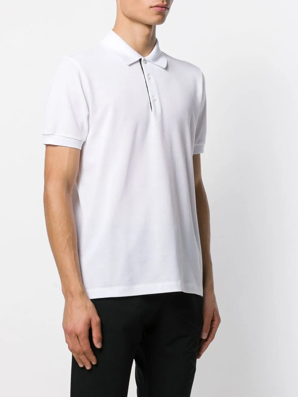 White Piqué Polo Shirt