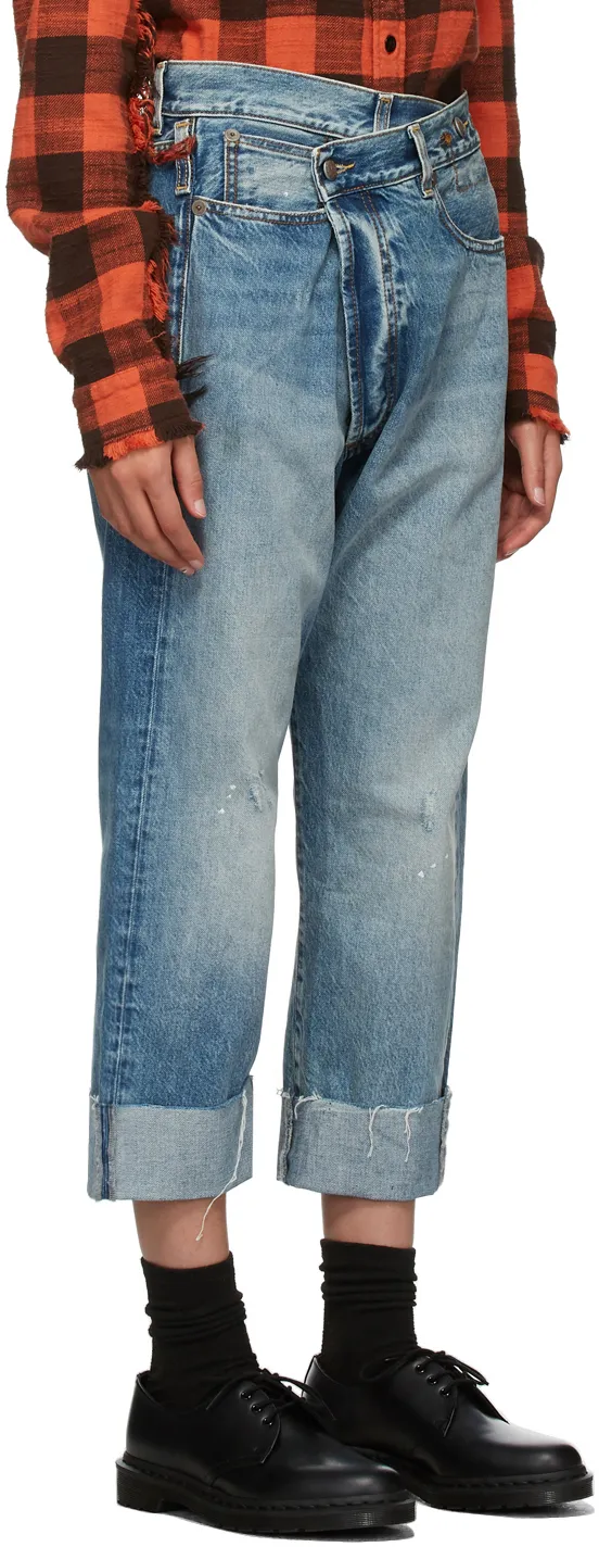 R13 Crossover Cropped Jeans