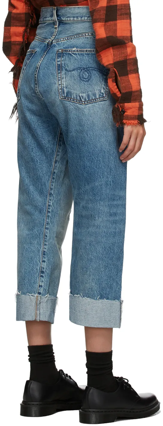 R13 Crossover Cropped Jeans