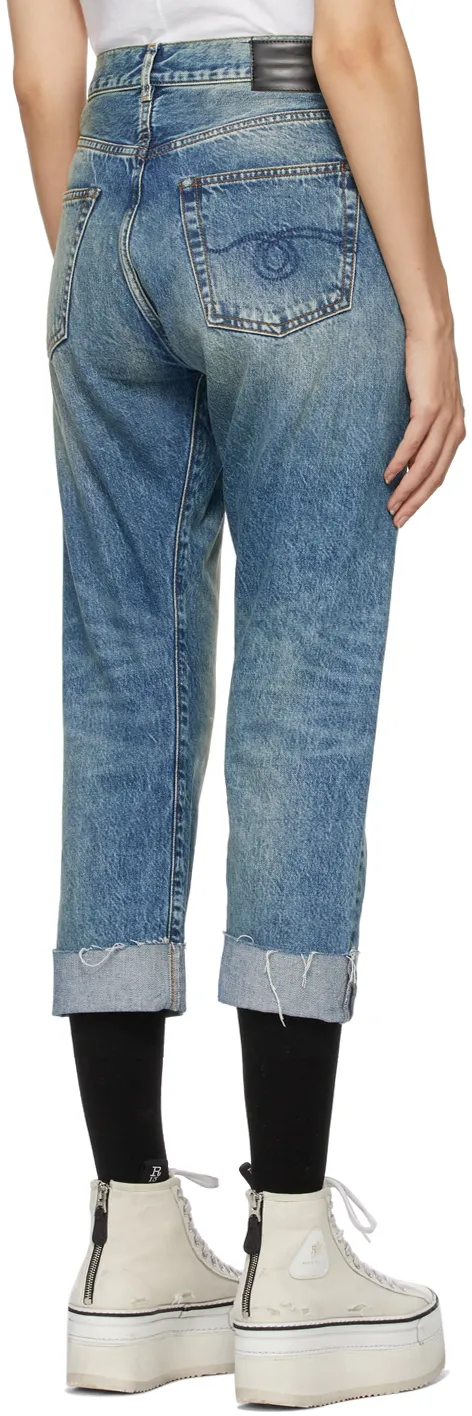 R13 Crossover Cropped Jeans