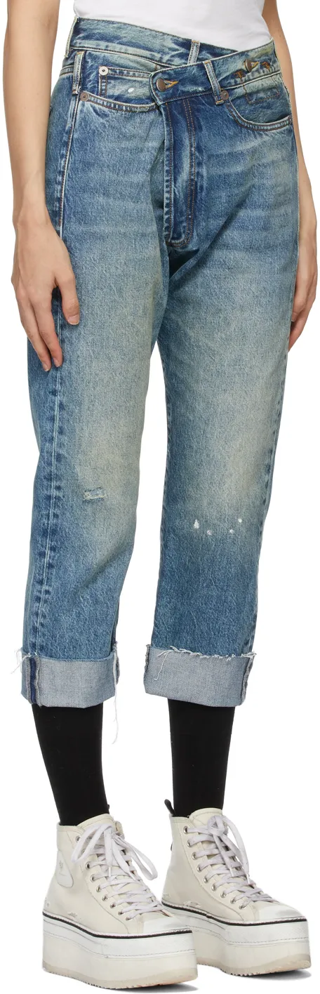 R13 Crossover Cropped Jeans