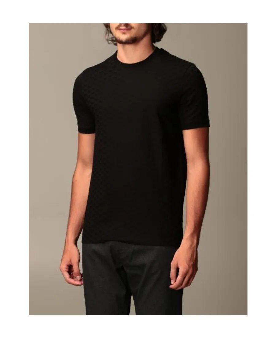 Emporio Armani All-Over Jacquard Eagle Jersey T-Shirt