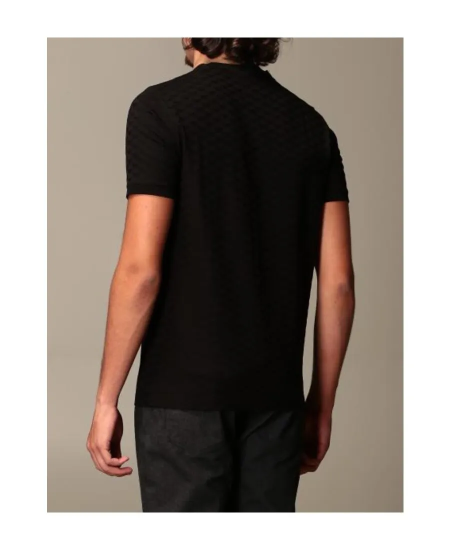 Emporio Armani All-Over Jacquard Eagle Jersey T-Shirt
