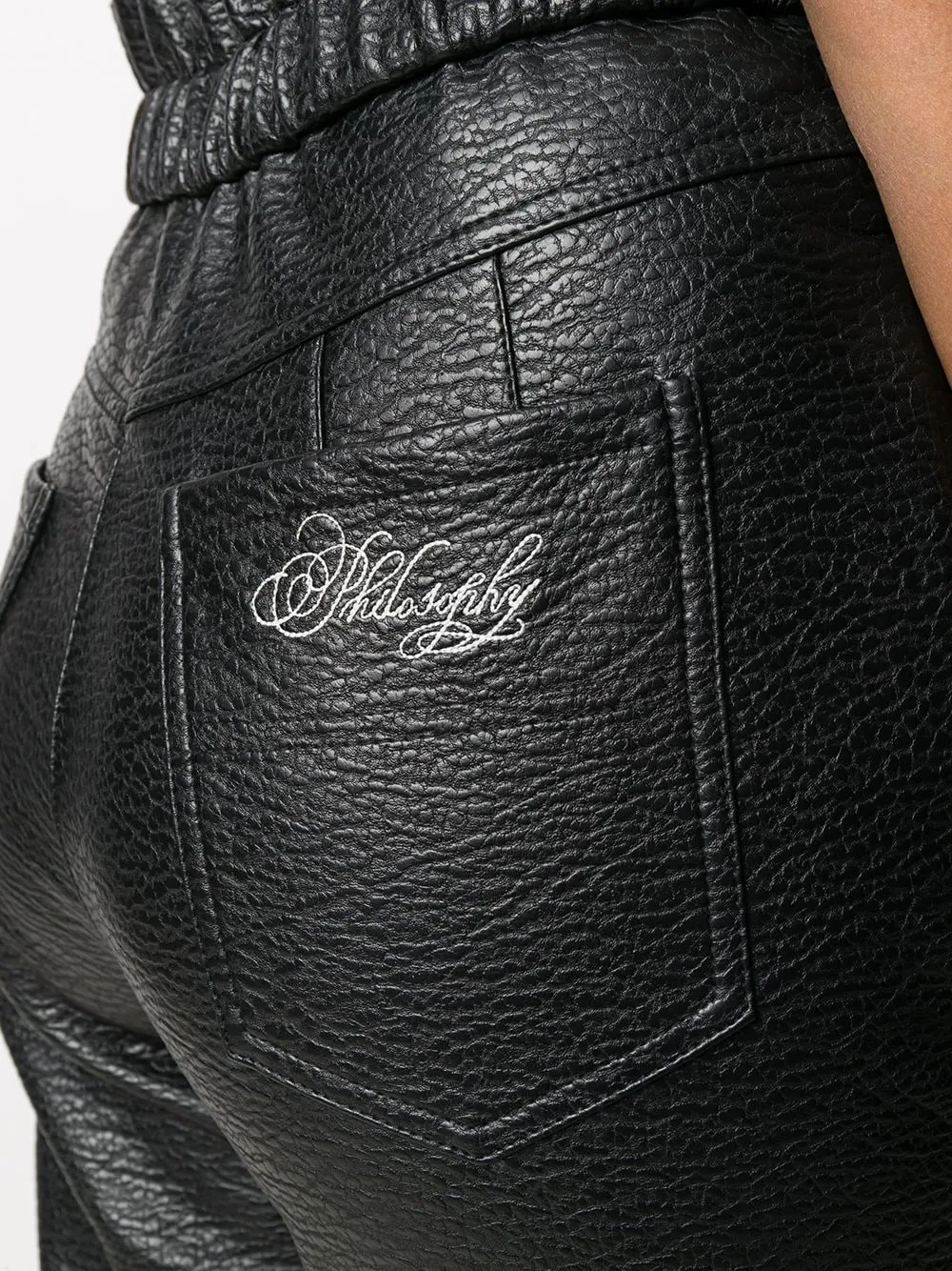 Faux-Leather Slim Trousers
