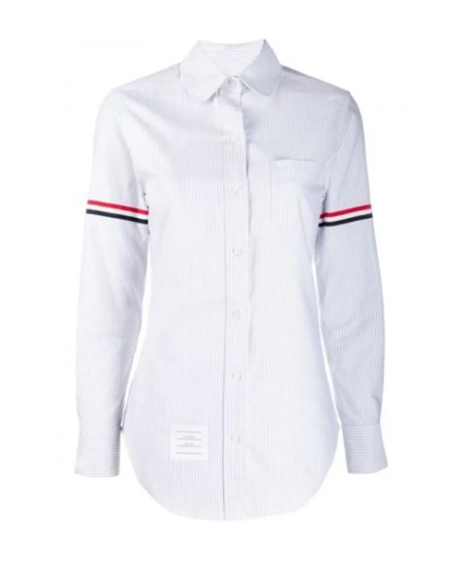 Thom Browne Rwb-Striped Buttoned Shirt