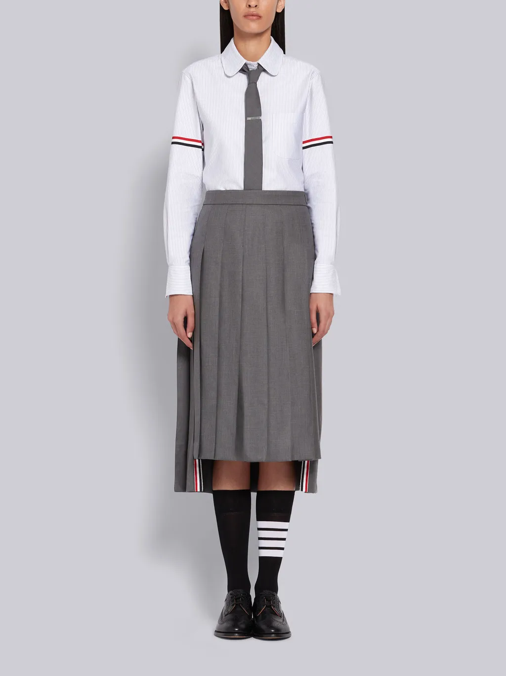 Thom Browne Rwb-Striped Buttoned Shirt