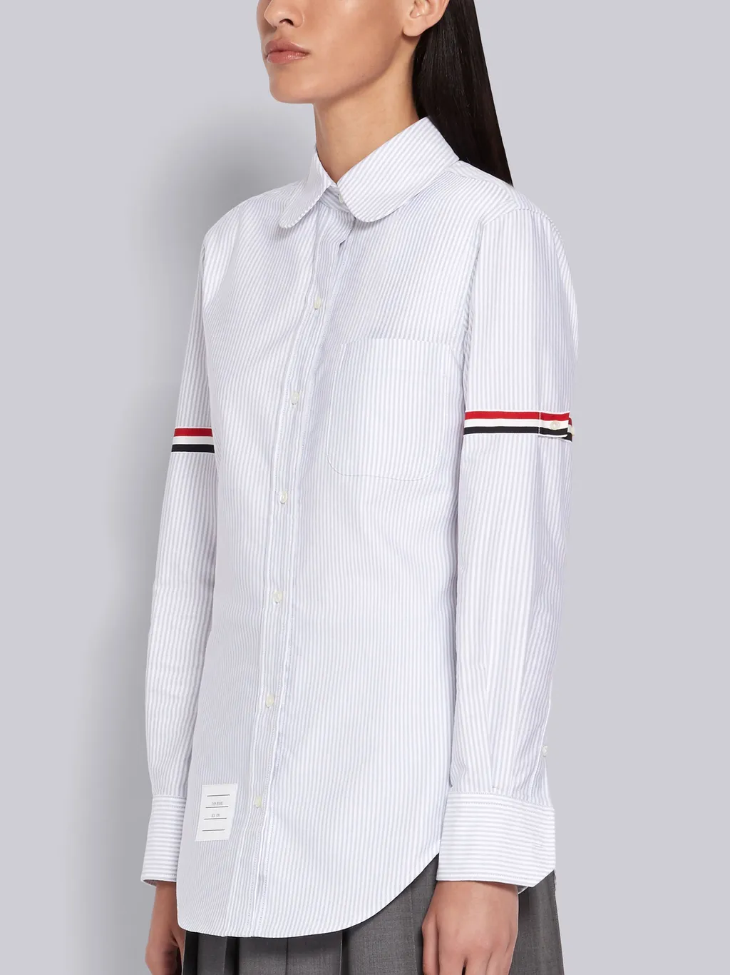 Thom Browne Rwb-Striped Buttoned Shirt