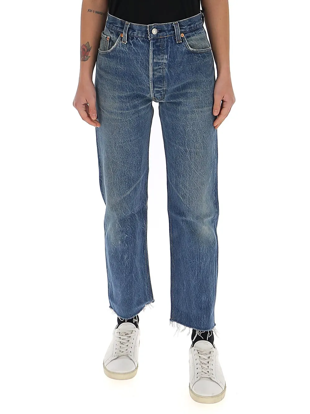 Re/Done Faded Boyfriend Denim Jeans